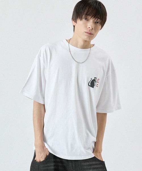 MSG（エムエスジー）の「ペイントロゴプリントTシャツ（Tシャツ/カットソー・メンズ・ホワイト/ブラック・M/L）」の2枚目の写真