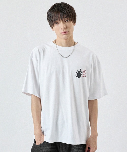 MSG（エムエスジー）の「ペイントロゴプリントTシャツ（Tシャツ/カットソー・メンズ・ホワイト/ブラック・M/L）」の3枚目の写真