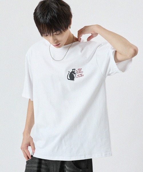 MSG（エムエスジー）の「ペイントロゴプリントTシャツ（Tシャツ/カットソー・メンズ・ホワイト/ブラック・M/L）」の4枚目の写真