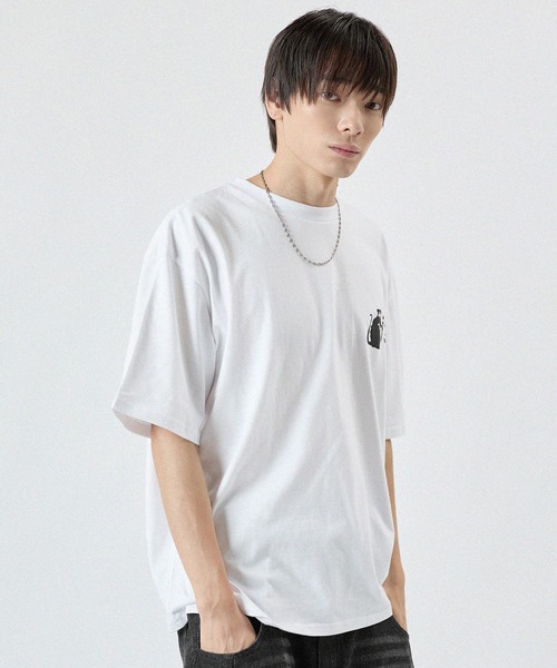 MSG（エムエスジー）の「ペイントロゴプリントTシャツ（Tシャツ/カットソー・メンズ・ホワイト/ブラック・M/L）」の5枚目の写真