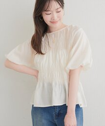 パフスリーブ」に該当するシャツ/ブラウス（ホワイト/白色系