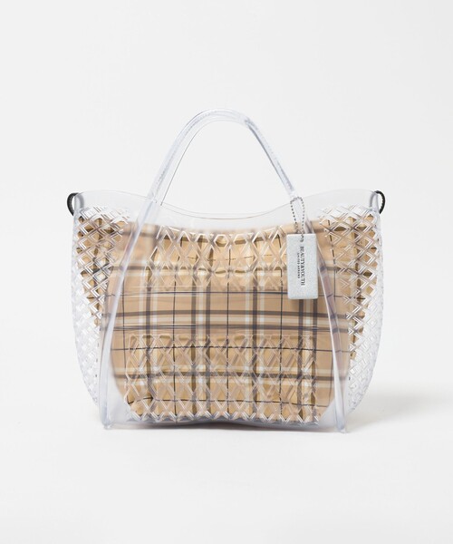 BEAUTY&YOUTH UNITED ARROWS（ビューティーアンドユースユナイテッドアローズ）の「PVC ダイヤモンドカット トートバッグ（トートバッグ・レディース・その他1/ブラック・FREE）」の2枚目の写真