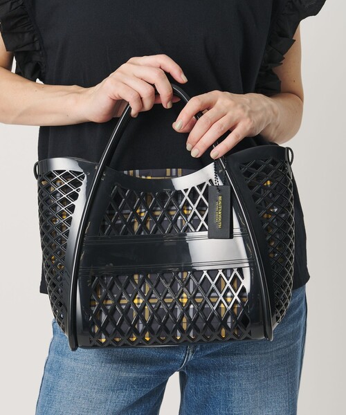 BEAUTY&YOUTH UNITED ARROWS（ビューティーアンドユースユナイテッドアローズ）の「PVC ダイヤモンドカット トートバッグ（トートバッグ・レディース・その他1/ブラック・FREE）」の3枚目の写真