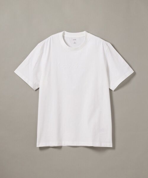 Calvin Klein(カルバン・クライン)の「Tシャツ - ソリッドカラーロゴTシャツ(Tシャツ/カットソー・メンズ・ホワイト/ライトイエロー/ブラック・M/S/L/XL)」の9枚目の写真