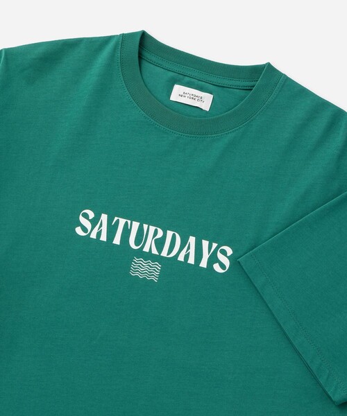 Saturdays NYC(サタデーズ ニューヨークシティ )の「Ripples Relaxed SS Tee(Tシャツ/カットソー・メンズ・ダークブラウン/ミント/ホワイト/ブラック・S/XL/M/L)」の5枚目の写真