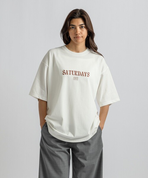 Saturdays NYC(サタデーズ ニューヨークシティ )の「Ripples Relaxed SS Tee(Tシャツ/カットソー・メンズ・ダークブラウン/ミント/ホワイト/ブラック・S/XL/M/L)」の16枚目の写真