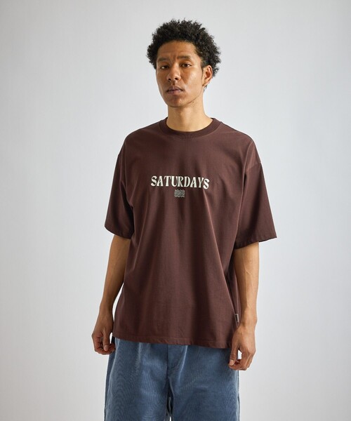 Saturdays NYC(サタデーズ ニューヨークシティ )の「Ripples Relaxed SS Tee(Tシャツ/カットソー・メンズ・ダークブラウン/ミント/ホワイト/ブラック・S/XL/M/L)」の18枚目の写真