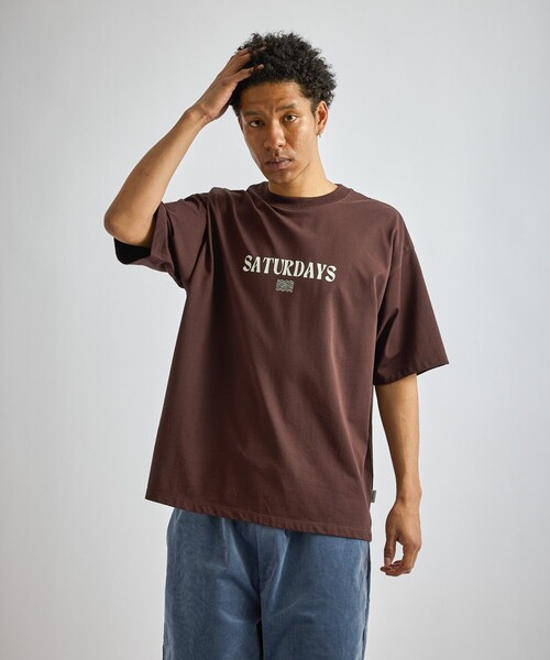 Saturdays NYC(サタデーズ ニューヨークシティ )の「Ripples Relaxed SS Tee(Tシャツ/カットソー・メンズ・ダークブラウン/ミント/ホワイト/ブラック・S/XL/M/L)」の19枚目の写真