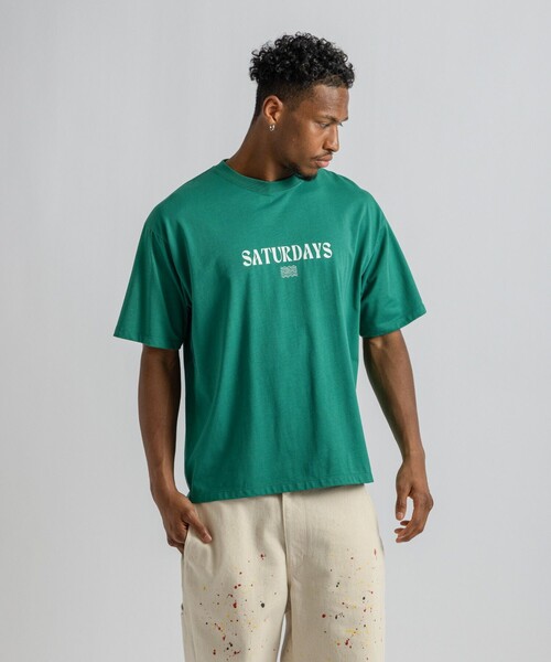 Saturdays NYC(サタデーズ ニューヨークシティ )の「Ripples Relaxed SS Tee(Tシャツ/カットソー・メンズ・ダークブラウン/ミント/ホワイト/ブラック・S/XL/M/L)」の21枚目の写真