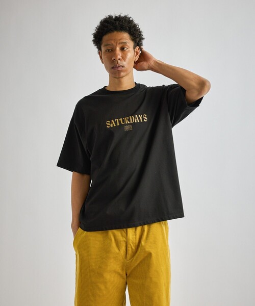 Saturdays NYC(サタデーズ ニューヨークシティ )の「Ripples Relaxed SS Tee(Tシャツ/カットソー・メンズ・ダークブラウン/ミント/ホワイト/ブラック・S/XL/M/L)」の1枚目の写真