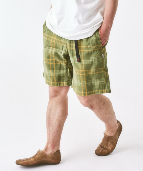 417 EDIFICE(フォーワンセブンエディフィス)の「Gramicci / グラミチ HEMP G-SHORT PLAID(その他パンツ・メンズ・グリーン・LARGE/X-LARGE)」の8枚目の写真