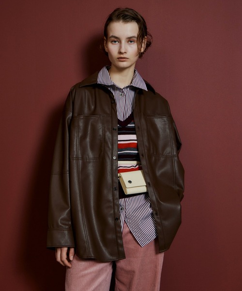 Vegan Leather Overshirt — веганская кожаная оверсорка (предзаказ осень 2026)