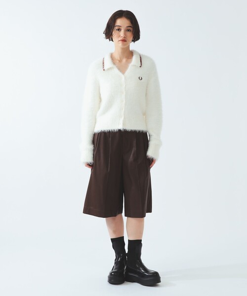 FRED PERRY(フレッドペリー)の「【別注】FRED PERRY / フラッフィー ニット カーディガン(カーディガン/ボレロ・レディース・ピンク系その他/ホワイト系その他/ブラウン系その他・10)」の4枚目の写真