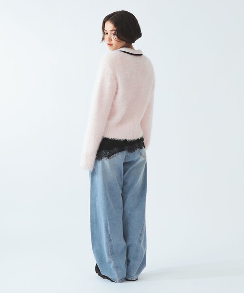 FRED PERRY(フレッドペリー)の「【別注】FRED PERRY / フラッフィー ニット カーディガン(カーディガン/ボレロ・レディース・ピンク系その他/ホワイト系その他/ブラウン系その他・10)」の18枚目の写真