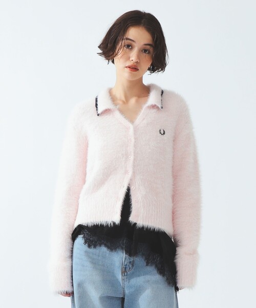 FRED PERRY(フレッドペリー)の「【別注】FRED PERRY / フラッフィー ニット カーディガン(カーディガン/ボレロ・レディース・ピンク系その他/ホワイト系その他/ブラウン系その他・10)」の19枚目の写真