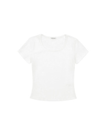 WベーシックスクエアネックTシャツ (3colors)