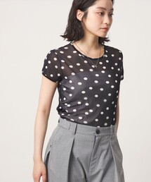 <CITEN>シアードットキャップスリーブトップ