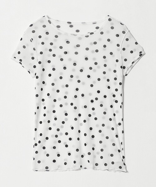 CITEN(シテン)の「<CITEN>シアードットキャップスリーブトップ(Tシャツ/カットソー・レディース・ブラック/ホワイト・フリー)」の17枚目の写真