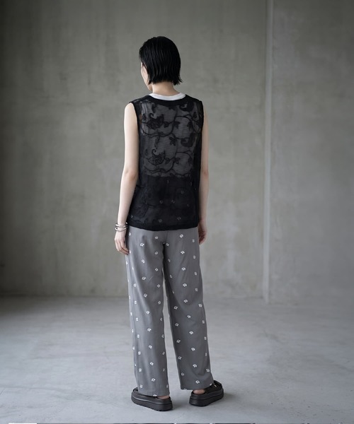 STYLE DELI(スタイルデリ)の「【BLK001】レースノースリプルオーバー(ベスト・レディース・ブラック・FREE)」の10枚目の写真