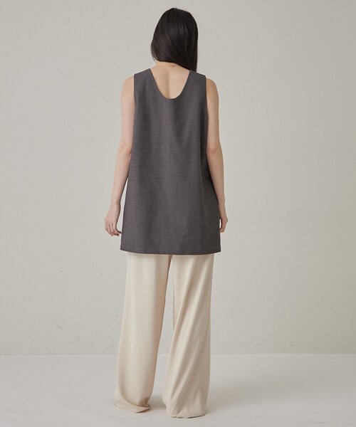 Omekashi(オメカシ)の「≪期間限定10%OFF≫【前後2WAY/ポケット付き】2WAYベスト(ベスト・レディース・ベージュ/グレー・FREE)」の14枚目の写真