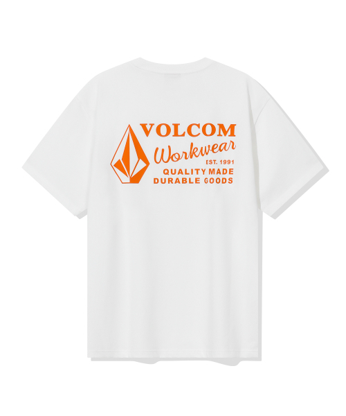 VOLCOM(ボルコム)の「ワークウェアエッセンシャルコンフォートフィット半袖Tシャツ(ホワイト)(Tシャツ/カットソー・レディース・その他・LARGE/X-LARGE/SMALL/MEDIUM)」の2枚目の写真