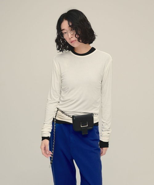 eL(エル)の「【eL】Chain Waist Pouch/1070211(ショルダーバッグ・レディース・ブラック/カーキ・FREE)」の18枚目の写真