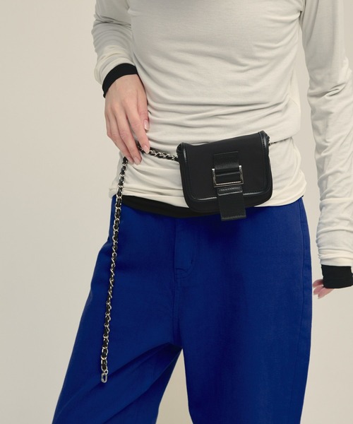 eL(エル)の「【eL】Chain Waist Pouch/1070211(ショルダーバッグ・レディース・ブラック/カーキ・FREE)」の20枚目の写真