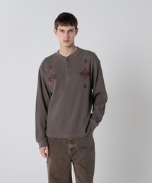 PENDLETON（ペンドルトン）の「刺繍コットンサーマル ヘンリーネック LS Tシャツ（Tシャツ/カットソー）」