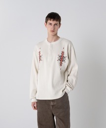PENDLETON（ペンドルトン）の「刺繍コットンサーマル ヘンリーネック LS Tシャツ（Tシャツ/カットソー）」