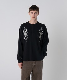 PENDLETON（ペンドルトン）の「刺繍コットンサーマル ヘンリーネック LS Tシャツ（Tシャツ/カットソー）」