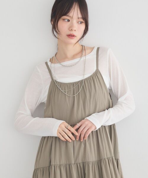 earth music&ecology(アースミュージックアンドエコロジー)の「シアープルオーバー(Tシャツ/カットソー・レディース・オフホワイト/オレンジ/ブラック・FREE)」の19枚目の写真