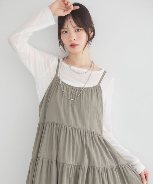 earth music&ecology(アースミュージックアンドエコロジー)の「シアープルオーバー(Tシャツ/カットソー・レディース・オフホワイト/オレンジ/ブラック・FREE)」の17枚目の写真