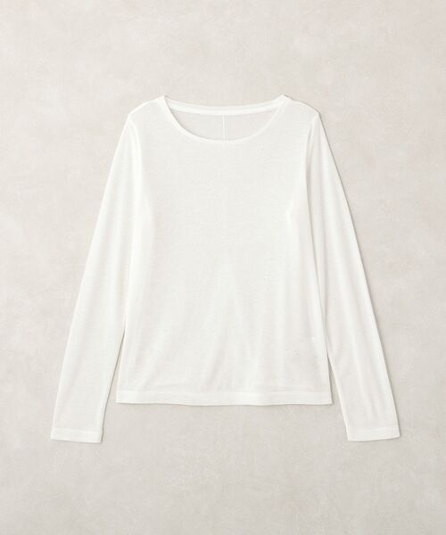 earth music&ecology(アースミュージックアンドエコロジー)の「シアープルオーバー(Tシャツ/カットソー・レディース・オフホワイト/オレンジ/ブラック・FREE)」の6枚目の写真