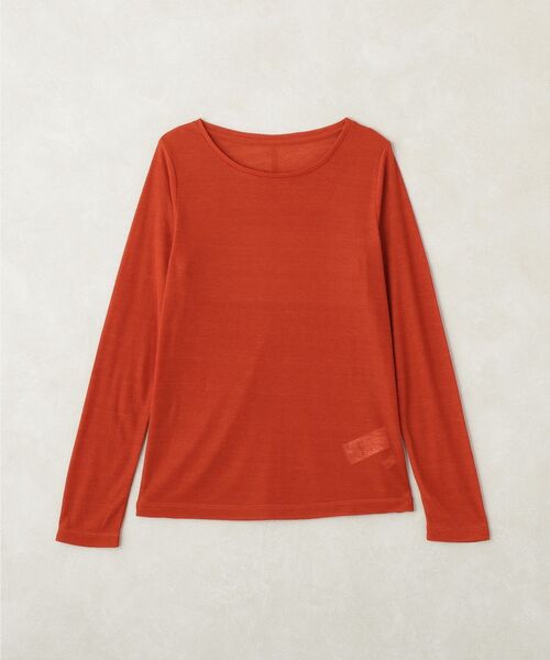 earth music&ecology(アースミュージックアンドエコロジー)の「シアープルオーバー(Tシャツ/カットソー・レディース・オフホワイト/オレンジ/ブラック・FREE)」の4枚目の写真