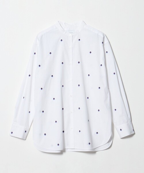 UNITED ARROWS(ユナイテッドアローズ)の「エンブロイダリーフラワー バンドカラー シャツ 26FW(シャツ/ブラウス・レディース・ライトブルー/オフホワイト/ベージュ・FREE)」の21枚目の写真