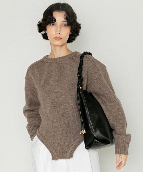 LE VERNIS(ル・ベルニ)の「LE VERNIS(ル・ベルニ)Woven handle bag(ハンドバッグ・レディース・ブラウン/ブラック・FREE)」の11枚目の写真