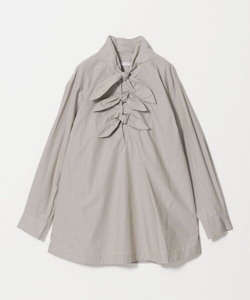 BEAUTY&YOUTH UNITED ARROWS（ビューティーアンドユースユナイテッドアローズ）の「リボンタイ シャツ プルオーバー（シャツ/ブラウス・レディース・ナチュラル/ライトグレー/ダークグレー・FREE）」の2枚目の写真