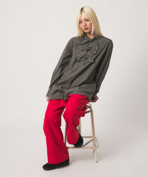 BEAUTY&YOUTH UNITED ARROWS（ビューティーアンドユースユナイテッドアローズ）の「リボンタイ シャツ プルオーバー（シャツ/ブラウス・レディース・ナチュラル/ライトグレー/ダークグレー・FREE）」の6枚目の写真
