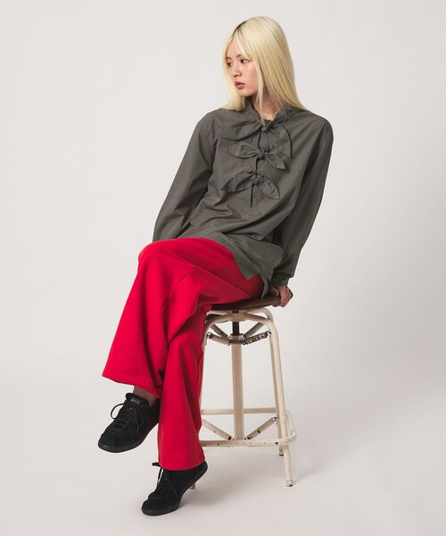 BEAUTY&YOUTH UNITED ARROWS（ビューティーアンドユースユナイテッドアローズ）の「リボンタイ シャツ プルオーバー（シャツ/ブラウス・レディース・ナチュラル/ライトグレー/ダークグレー・FREE）」の7枚目の写真