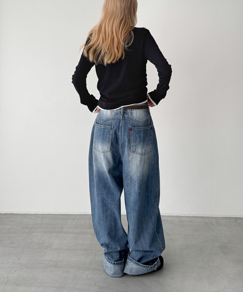 CANAL JEAN(キャナルジーン)の「choice_cnl バックヨークデニムパンツ(デニムパンツ・レディース・インディゴブルー・MEDIUM/SMALL)」の4枚目の写真