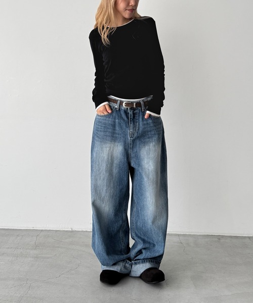 CANAL JEAN(キャナルジーン)の「choice_cnl バックヨークデニムパンツ(デニムパンツ・レディース・インディゴブルー・MEDIUM/SMALL)」の6枚目の写真
