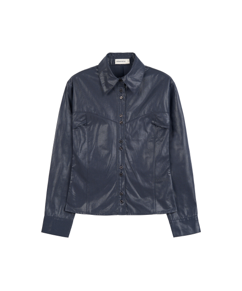 ZIZEMUSEUM(ジゼミュージアム)の「スリムピンタックシャツ(ブルー)(シャツ/ブラウス・レディース・その他・SMALL/MEDIUM)」の5枚目の写真