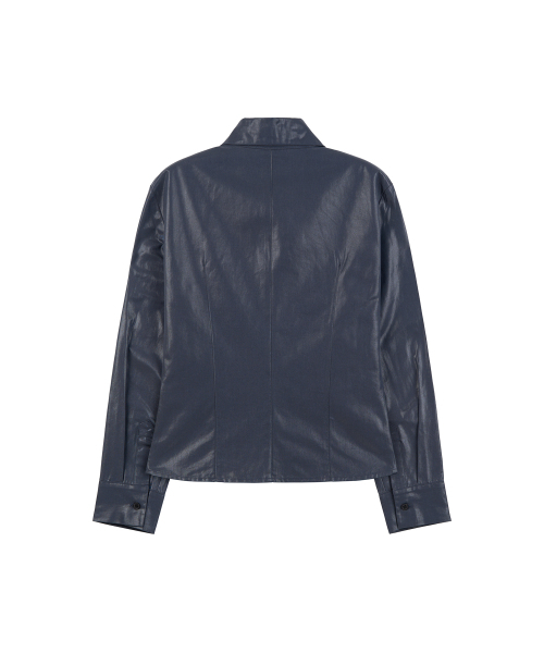 ZIZEMUSEUM(ジゼミュージアム)の「スリムピンタックシャツ(ブルー)(シャツ/ブラウス・レディース・その他・SMALL/MEDIUM)」の6枚目の写真