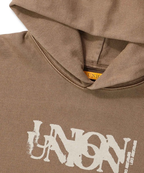 UNION(UNION TOKYO)(ユニオン)の「UNION TOKYO DOUBLE UP HOOD ユニオントーキョー Tシャツ(パーカー・メンズ・ブラウン/ブラック・XXL/XL/L/M/S)」の5枚目の写真