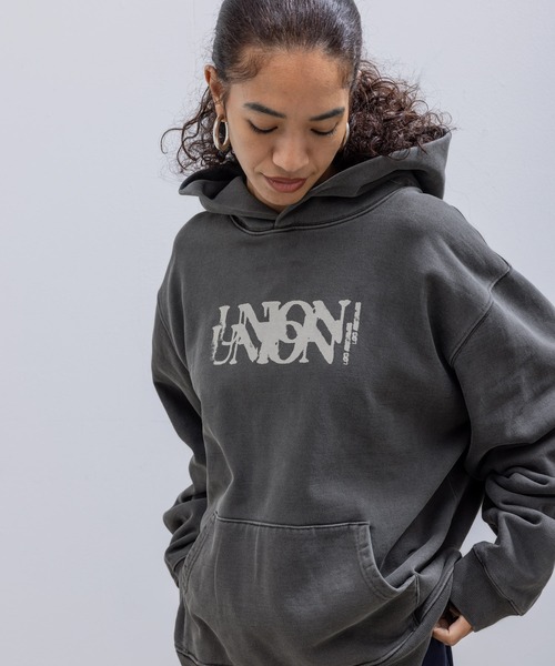 UNION(UNION TOKYO)(ユニオン)の「UNION TOKYO DOUBLE UP HOOD ユニオントーキョー Tシャツ(パーカー・メンズ・ブラウン/ブラック・XXL/XL/L/M/S)」の13枚目の写真