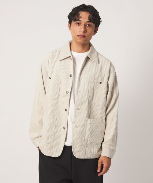 A DAY IN THE LIFE UNITED ARROWS(アデイインザライフユナイテッドアローズ)の「コーデュロイ カバーオール<A DAY IN THE LIFE>(カバーオール・メンズ・オフホワイト/ブラック・L/M)」の1枚目の写真