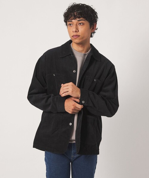 A DAY IN THE LIFE UNITED ARROWS(アデイインザライフユナイテッドアローズ)の「コーデュロイ カバーオール<A DAY IN THE LIFE>(カバーオール・メンズ・オフホワイト/ブラック・L/M)」の2枚目の写真