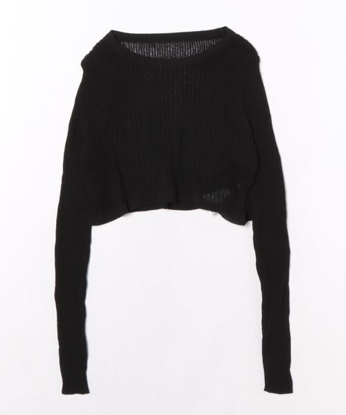 L LABEL（エルラベル）の「クロップドシアーニットTシャツ（ニット/セーター・レディース・ホワイト/グレー/ブラック・FREE）」の20枚目の写真