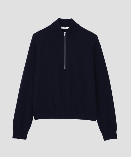 Y（ワイ）の「Ｙ /  [UNISEX] NONMULESING WOOL HALF ZIP KNIT PULLOVER（ニット/セーター・メンズ・ネイビー/ブラック・LARGE/MEDIUM）」の6枚目の写真