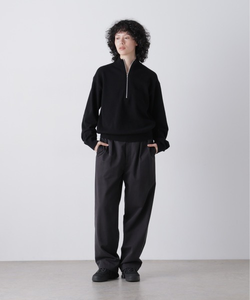 Y（ワイ）の「Ｙ /  [UNISEX] NONMULESING WOOL HALF ZIP KNIT PULLOVER（ニット/セーター・メンズ・ネイビー/ブラック・LARGE/MEDIUM）」の9枚目の写真